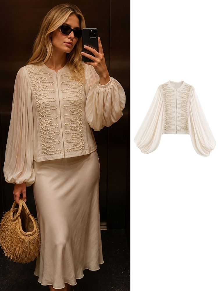 Crop Top Crochet - HH Kadın İlkbahar Yaz Şifon Kırpılmış