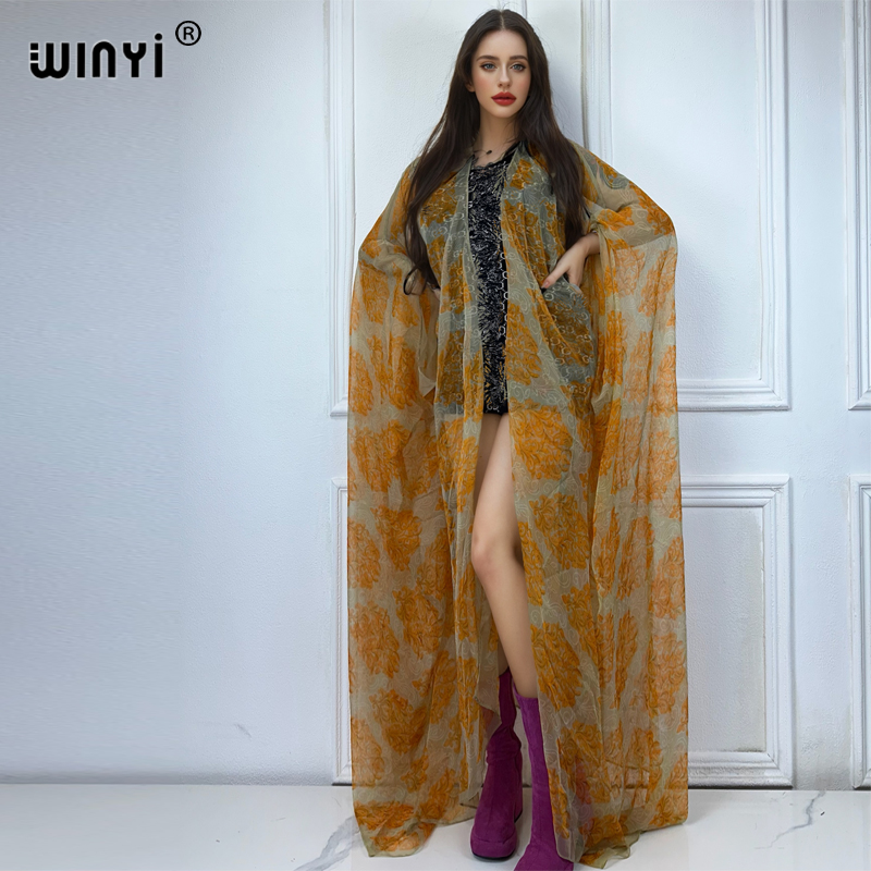 Cover Up Kaftan - WINYI maxi kimono yaz Perspektif seksi