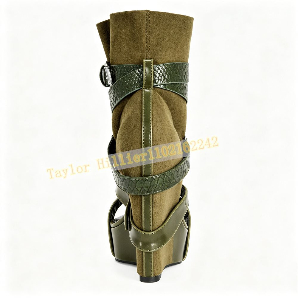 Kadın Yeşil Platform Dolgu Top - Sandal Strappy Heeled incelemesi ve fiyatı