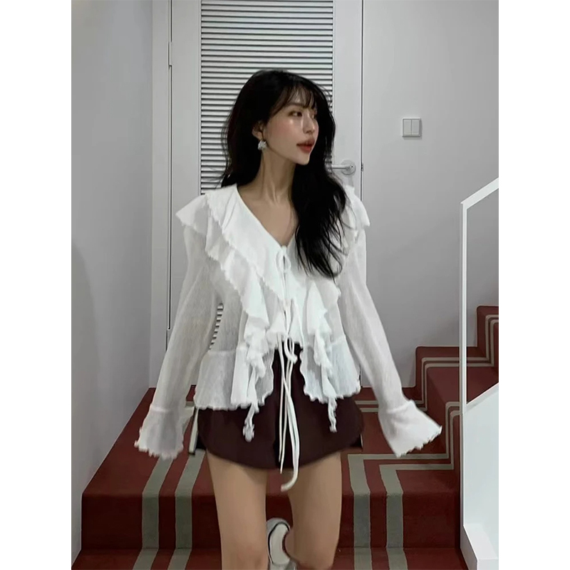 MEXZT Kırpılmış Beyaz Gömlek K - Crop Top Crochet incelemesi ve fiyatı