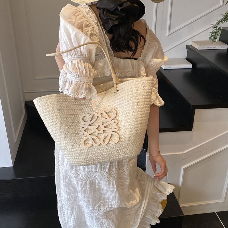 Kadınlar için Örgü Hasır Bezde - Tote Bag Beach incelemesi ve fiyatı