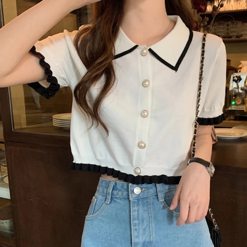 Kadın Gömlek Örme Kısa Kollu S - Crop Top Crochet incelemesi ve fiyatı