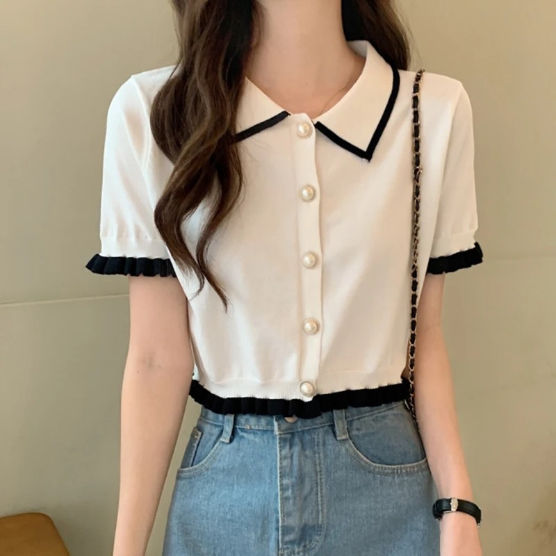 Kadın Gömlek Örme Kısa Kollu S - Crop Top Crochet incelemesi ve fiyatı