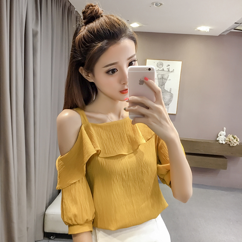 Yeni Yaz Kadın Seksi omuzları  - Blouse Off Shoulder incelemesi ve fiyatı
