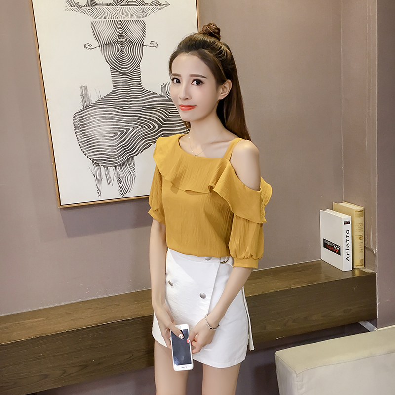 Yeni Yaz Kadın Seksi omuzları  - Blouse Off Shoulder incelemesi ve fiyatı