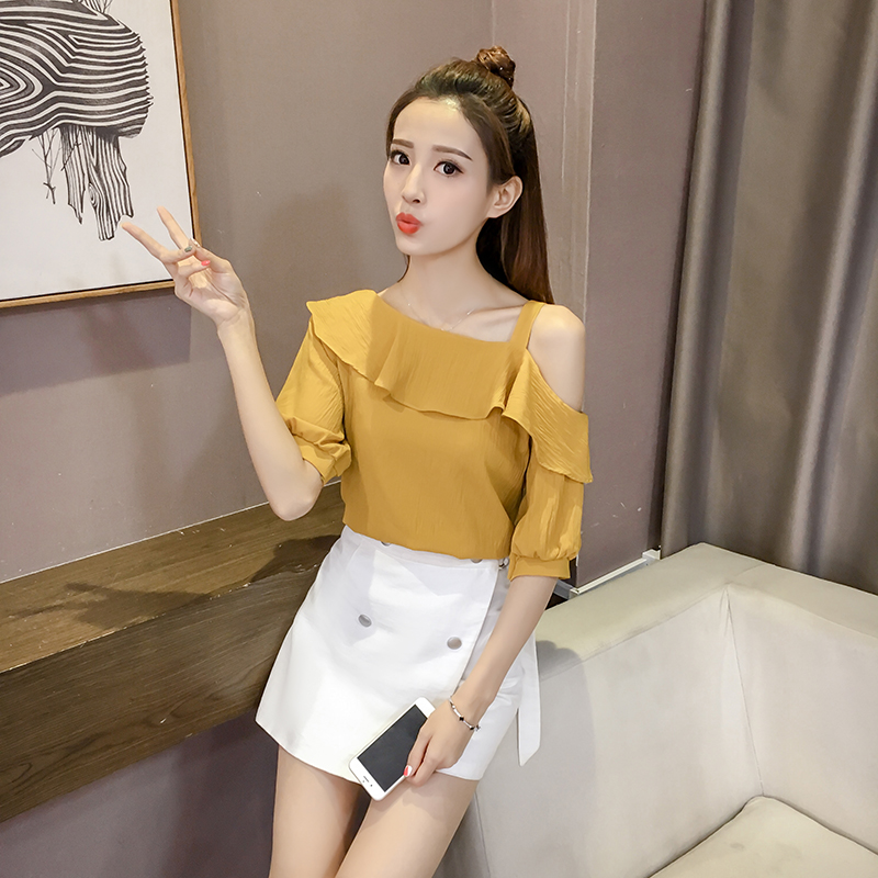 Yeni Yaz Kadın Seksi omuzları  - Blouse Off Shoulder incelemesi ve fiyatı